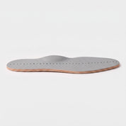 Light Gray Centre-Line Perforated Full-Grain Leather Insoles — Abborne