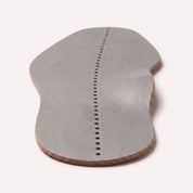 Light Gray Centre-Line Perforated Full-Grain Leather Insoles — Abborne