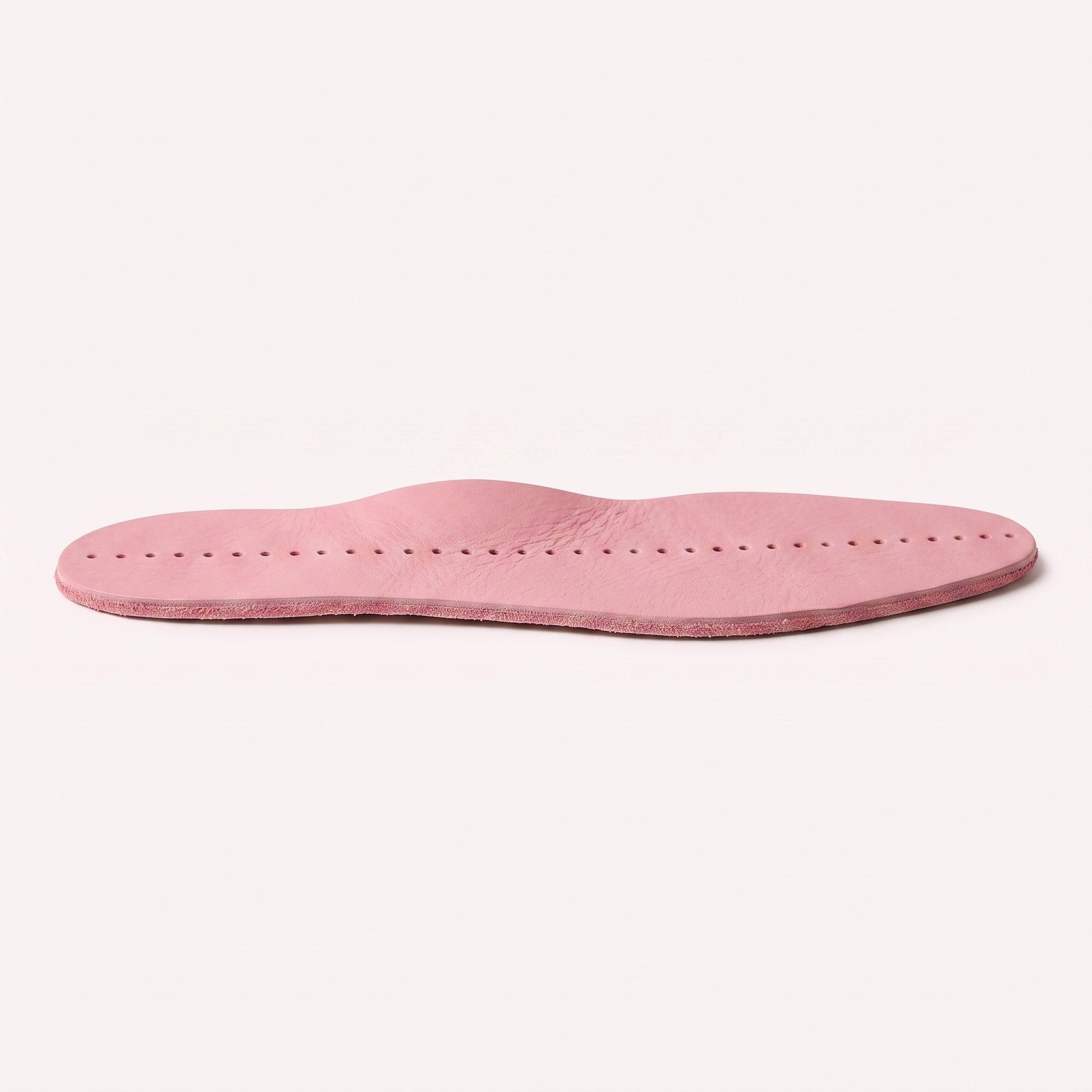 Rose Pink Centre-Line Perforated Full-Grain Leather Insoles — Abborne
