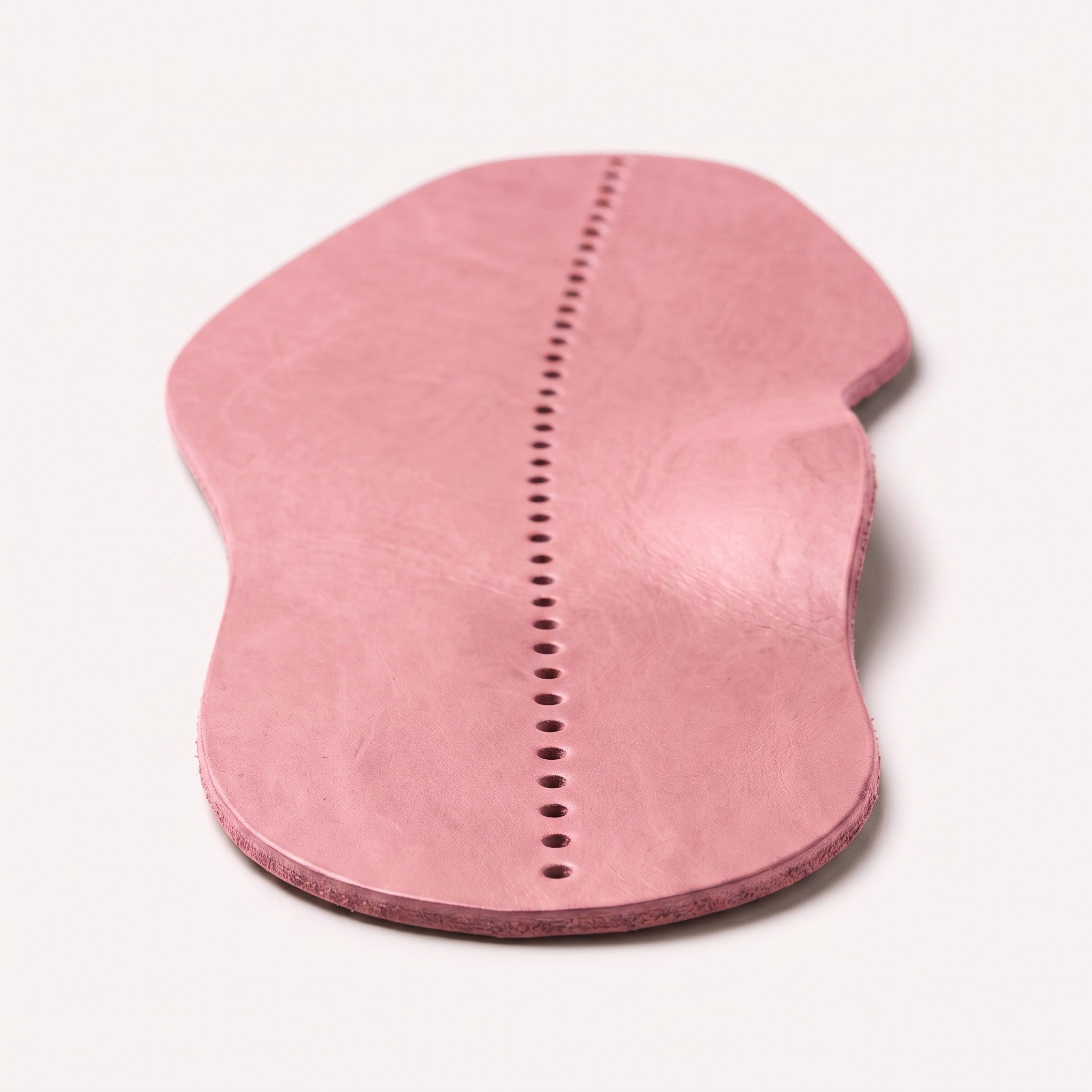 Rose Pink Centre-Line Perforated Full-Grain Leather Insoles — Abborne