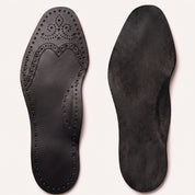 Black Wingtip Brogue Full-Grain Leather Insoles — Bassett