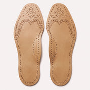 Tan Wingtip Brogue Full-Grain Leather Insoles — Bassett