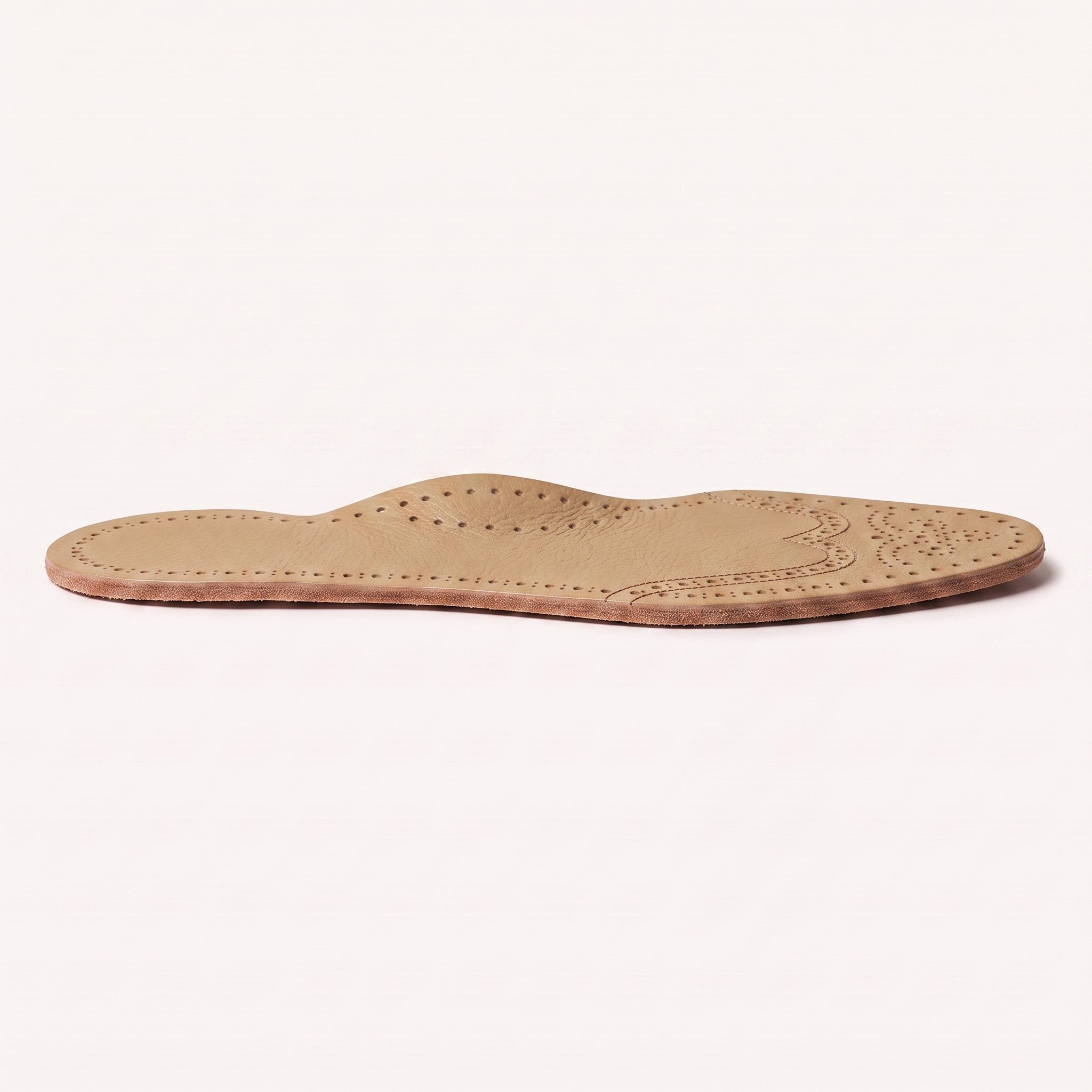 Tan Wingtip Brogue Full-Grain Leather Insoles — Bassett