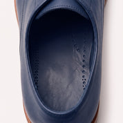 Navy Blue Wingtip Brogue Full-Grain Leather Insoles — Bassett