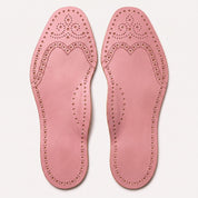 Rose Pink Wingtip Brogue Full-Grain Leather Insoles — Bassett