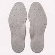 Light Gray Diamond-Punched Full-Grain Leather Insoles — Finham