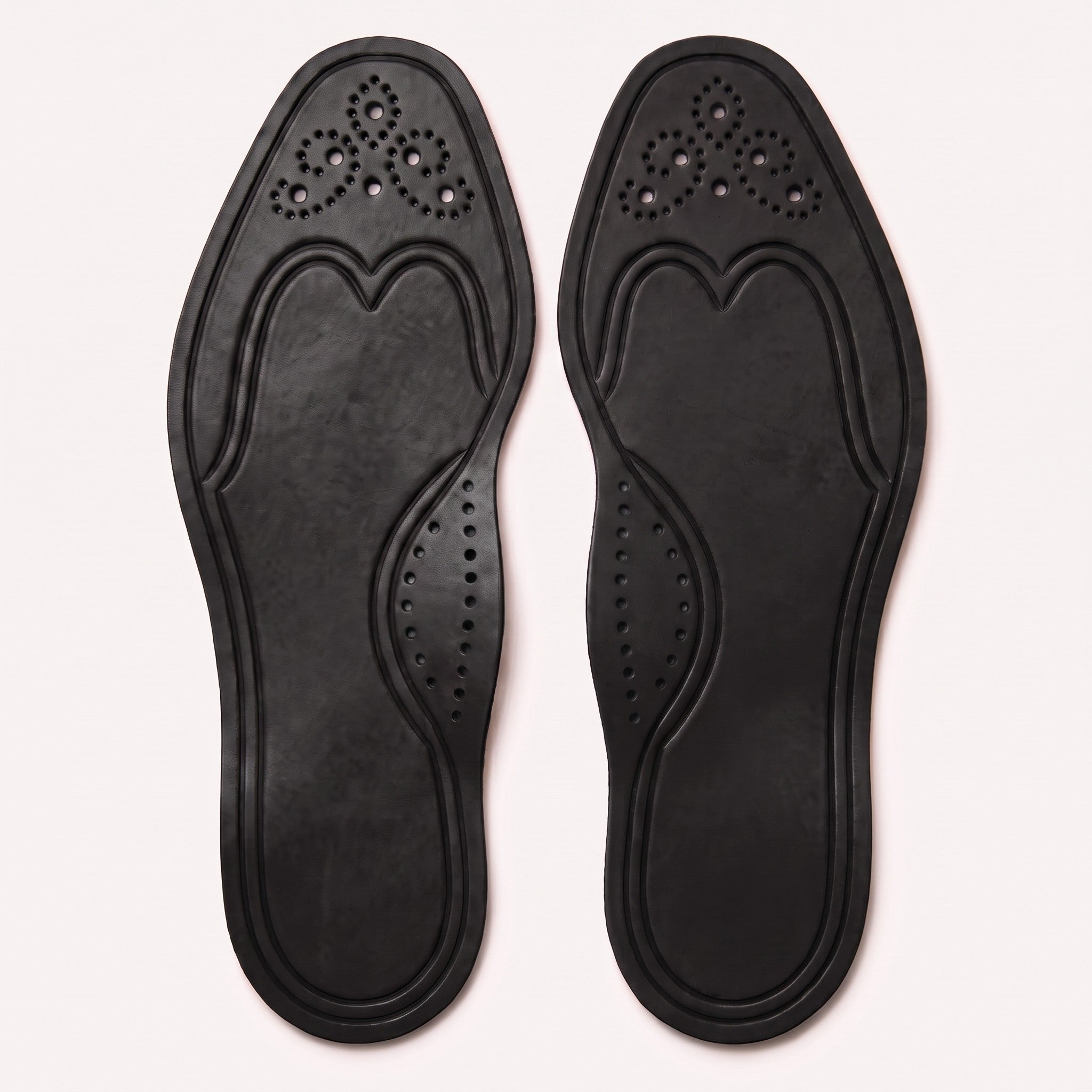 Black Wingtip Full-Grain Leather Insoles — Adridge