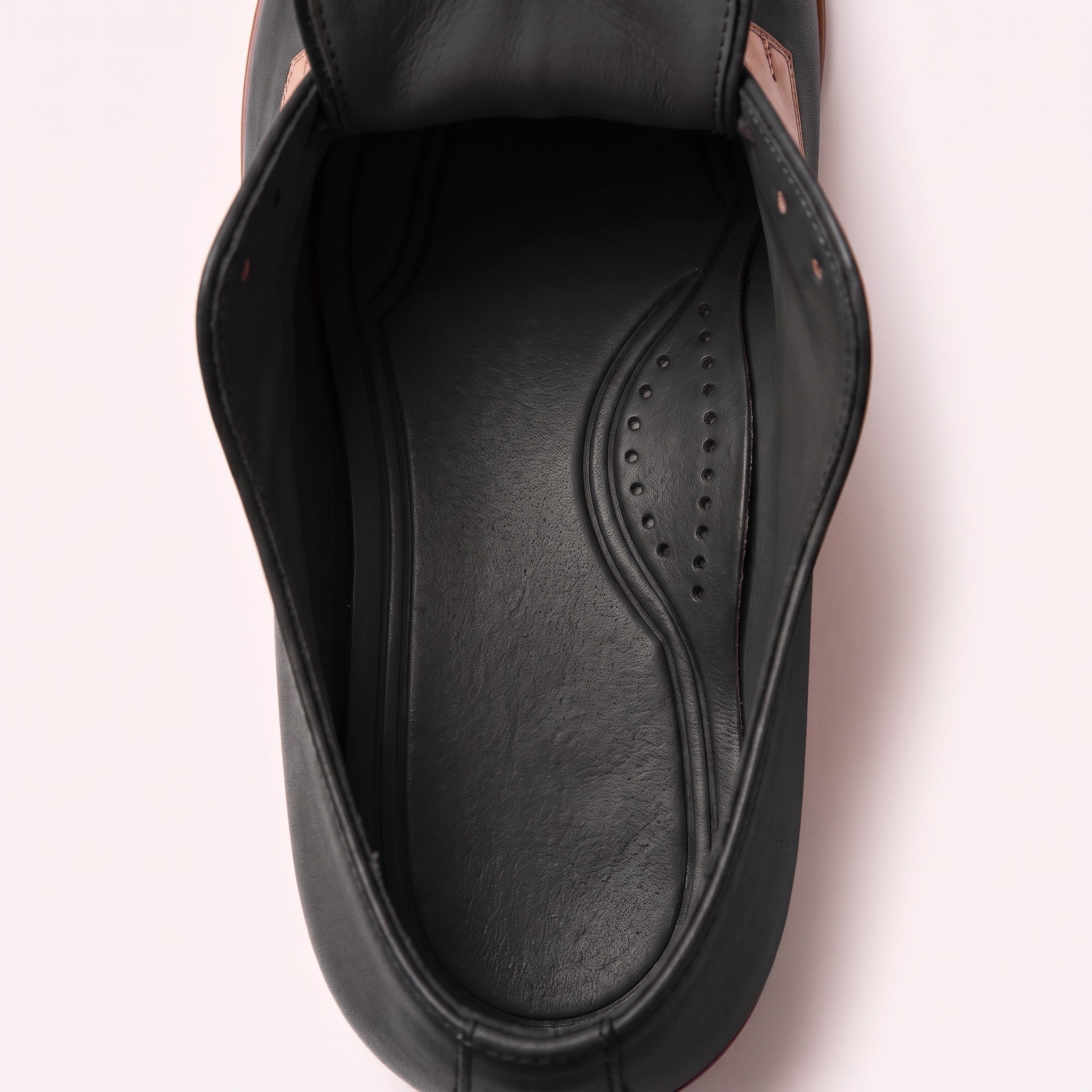 Black Wingtip Full-Grain Leather Insoles — Adridge