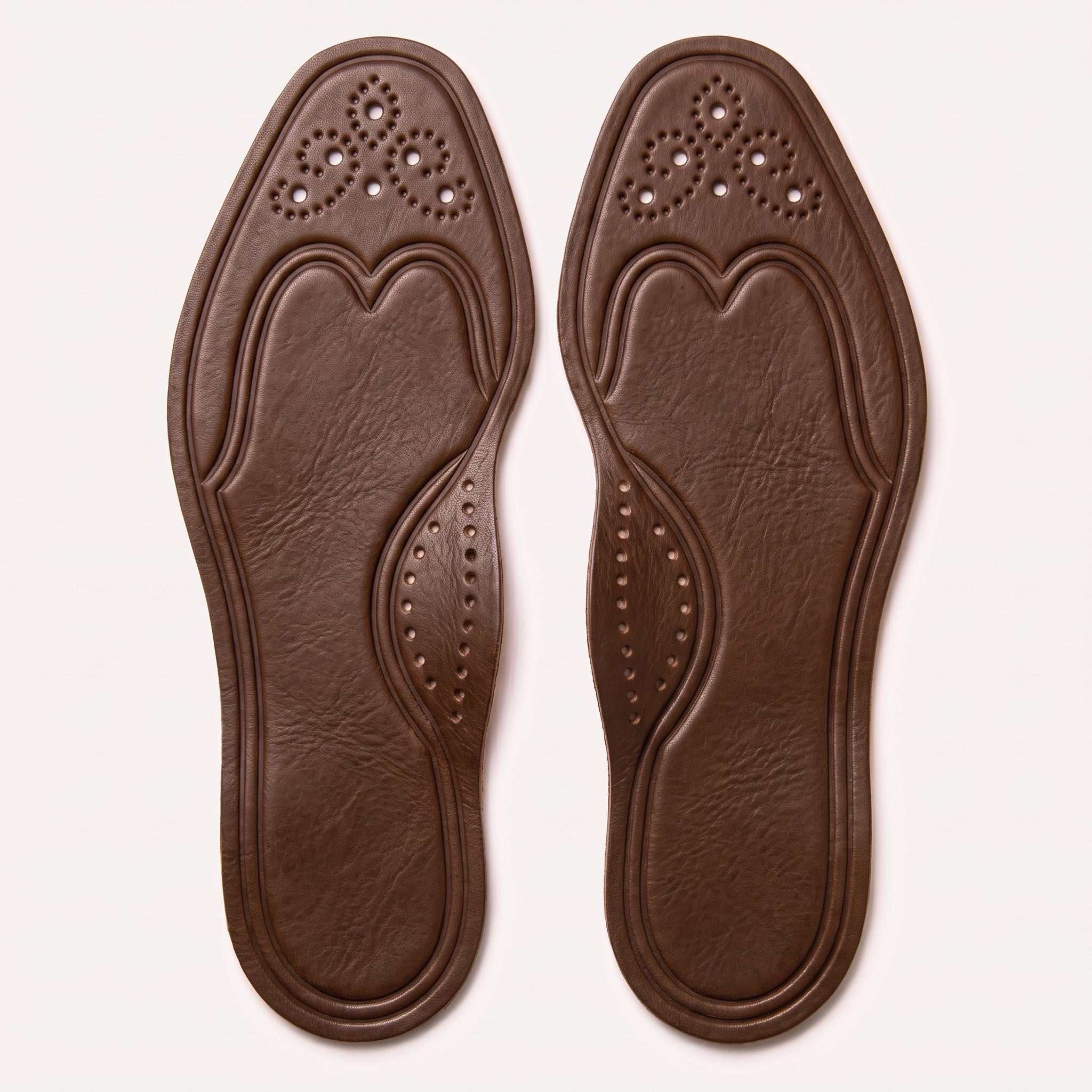 Antique Brown Wingtip Full-Grain Leather Insoles — Adridge