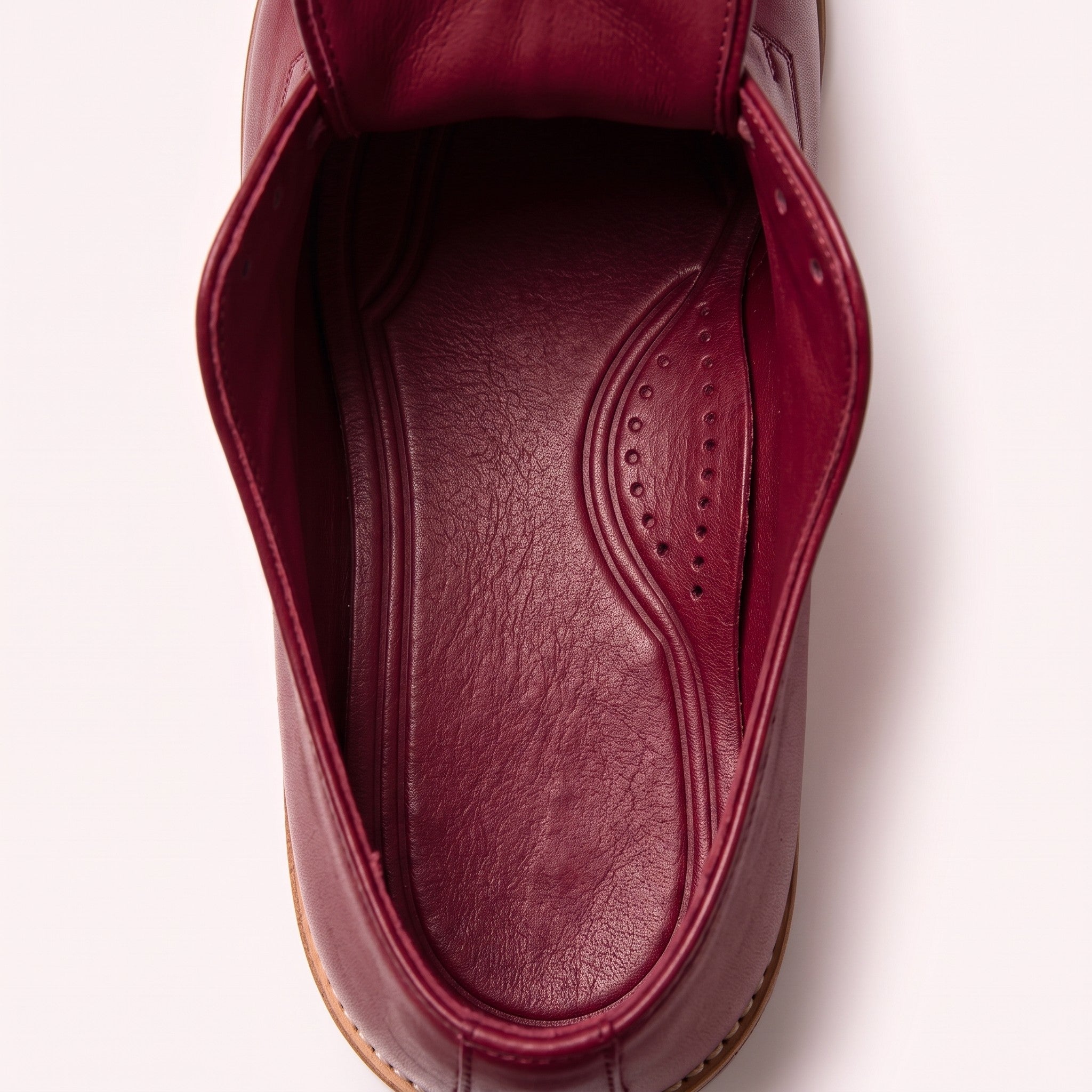 Burgundy Wingtip Full-Grain Leather Insoles — Adridge
