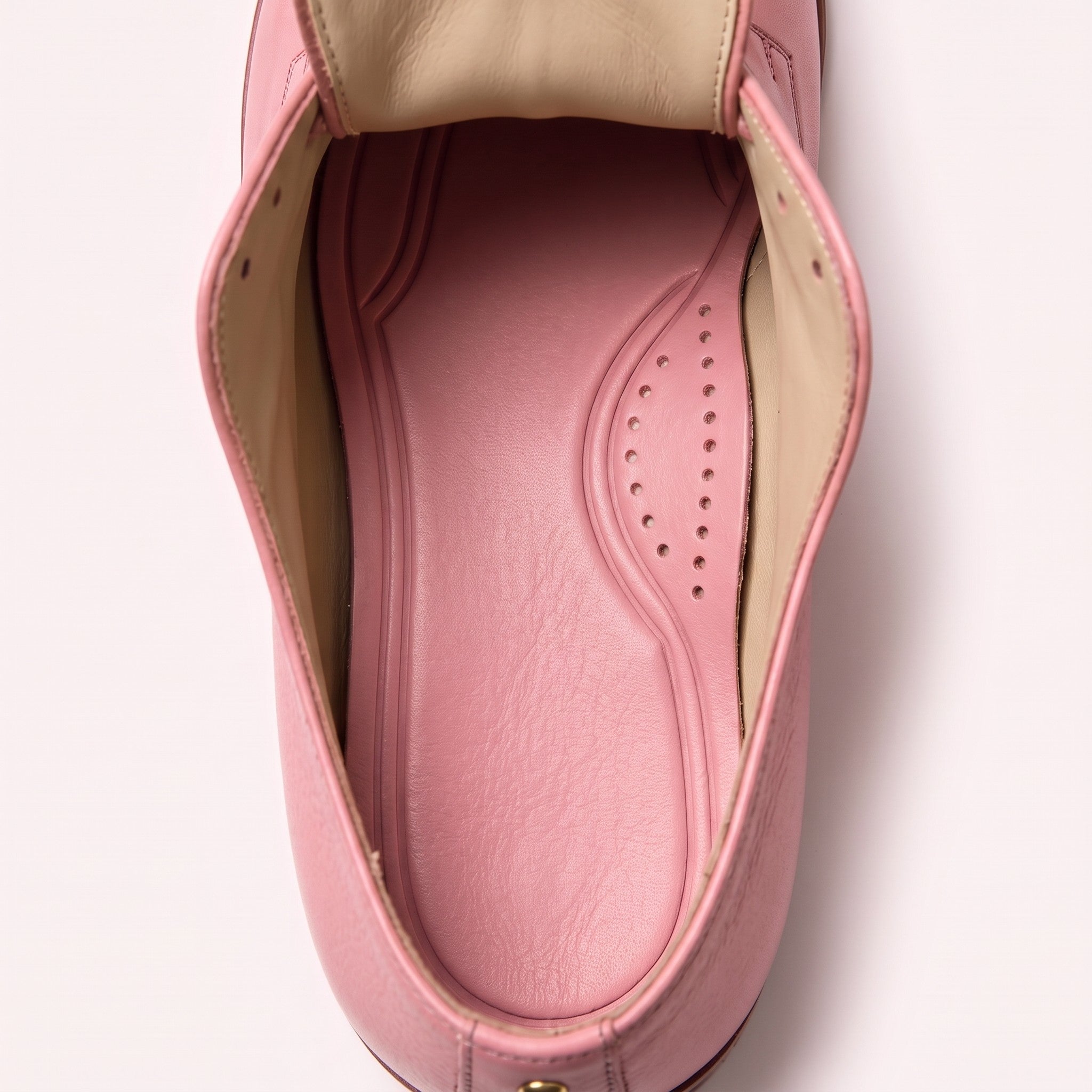 Rose Pink Wingtip Full-Grain Leather Insoles — Adridge