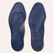 Navy Blue Wingtip Full-Grain Leather Insoles — Adridge