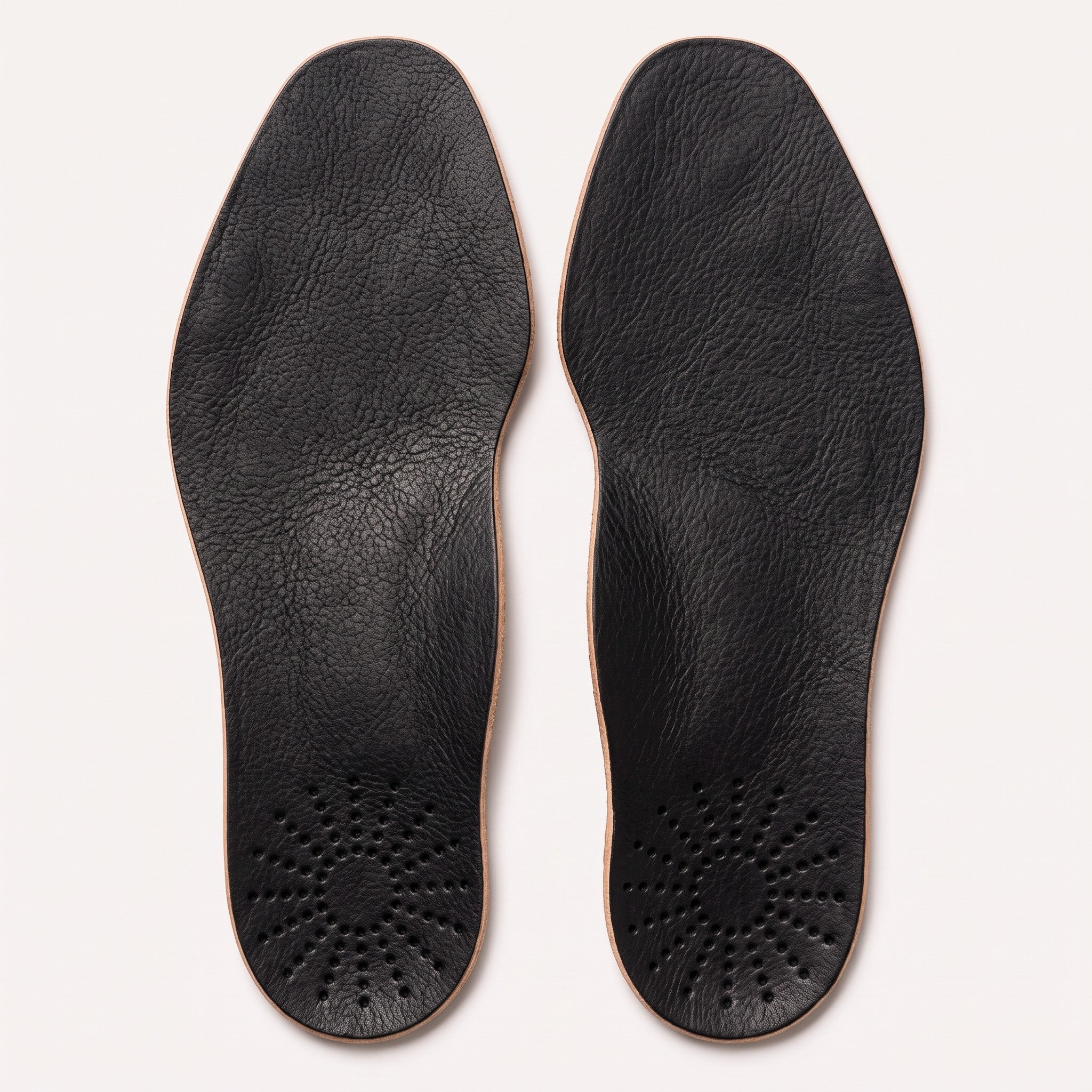 Black Leather Insoles, Breathable Shoe Inserts — Apley