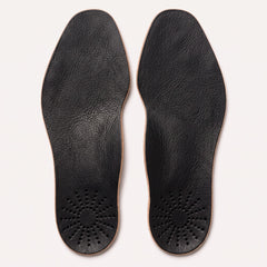 Black Leather Insoles, Breathable Shoe Inserts — Apley