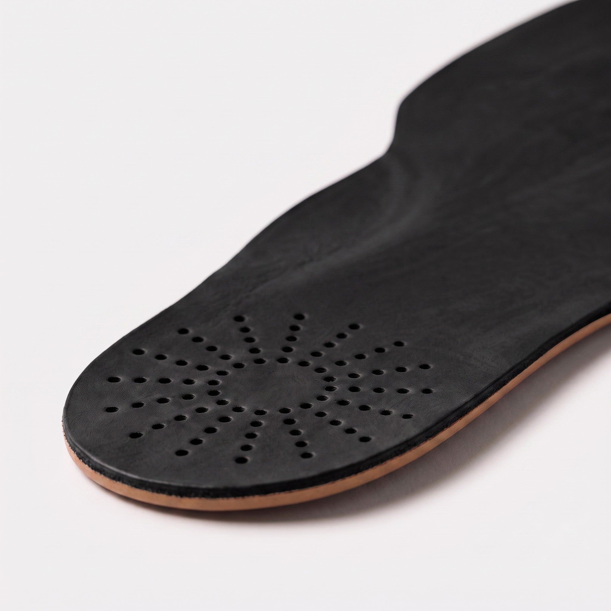 Black Leather Insoles, Breathable Shoe Inserts — Apley