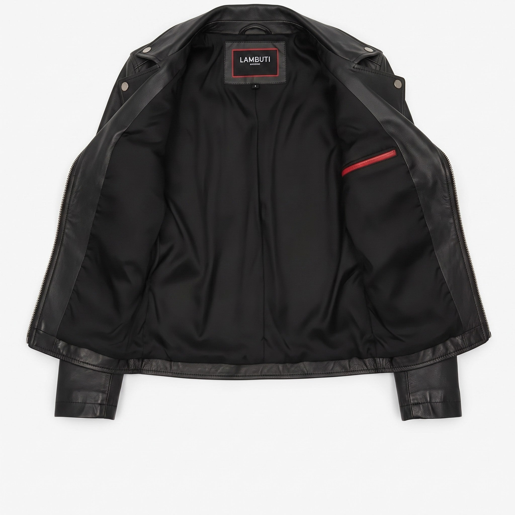 Women's Black Asymmetric Zip Leather Biker Jacket — Mortimer