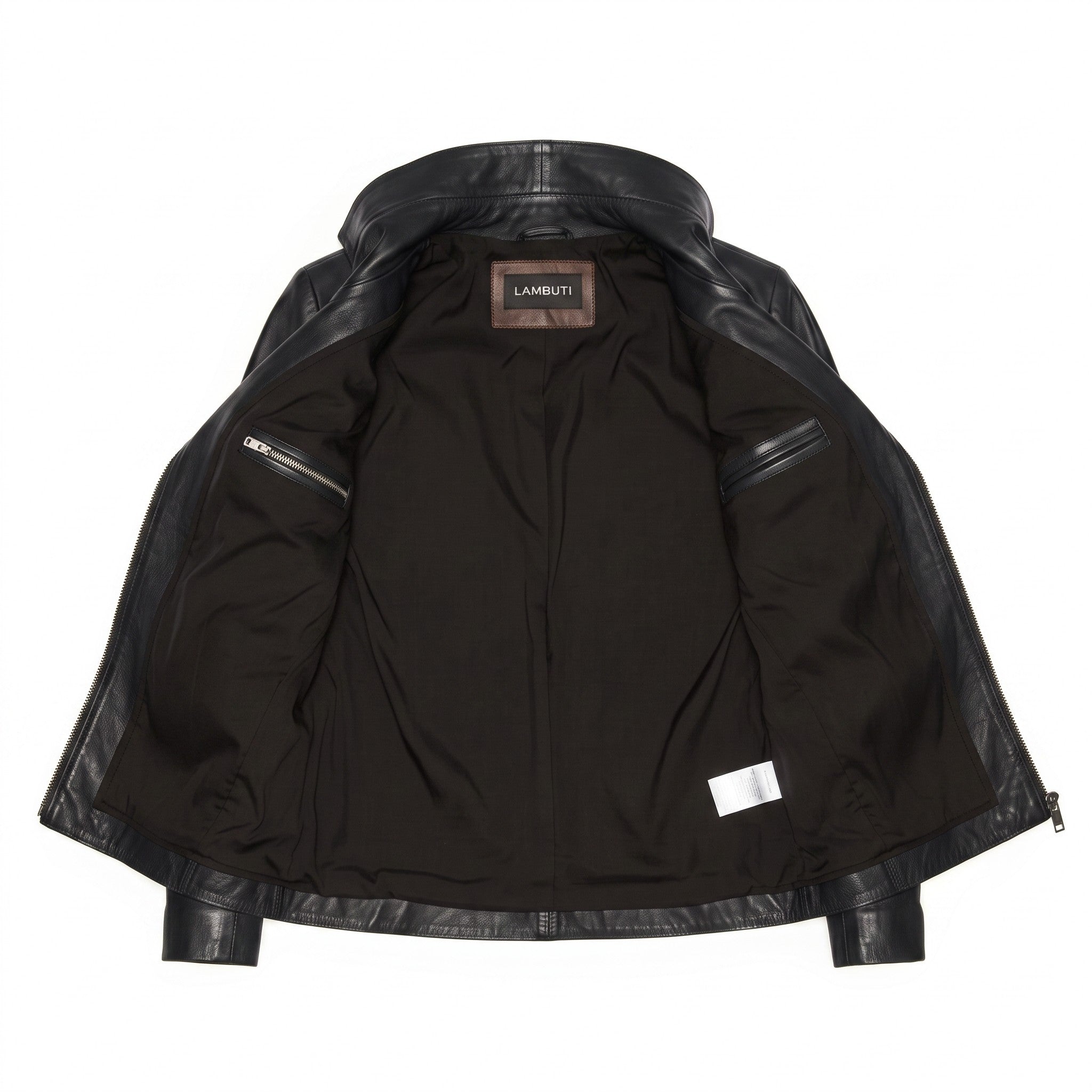Women's Black Asymmetric Zip Leather Biker Jacket — Harrogate