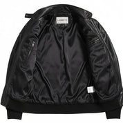 Women's Black Hooded Leather Bomber Jacket — Arnott