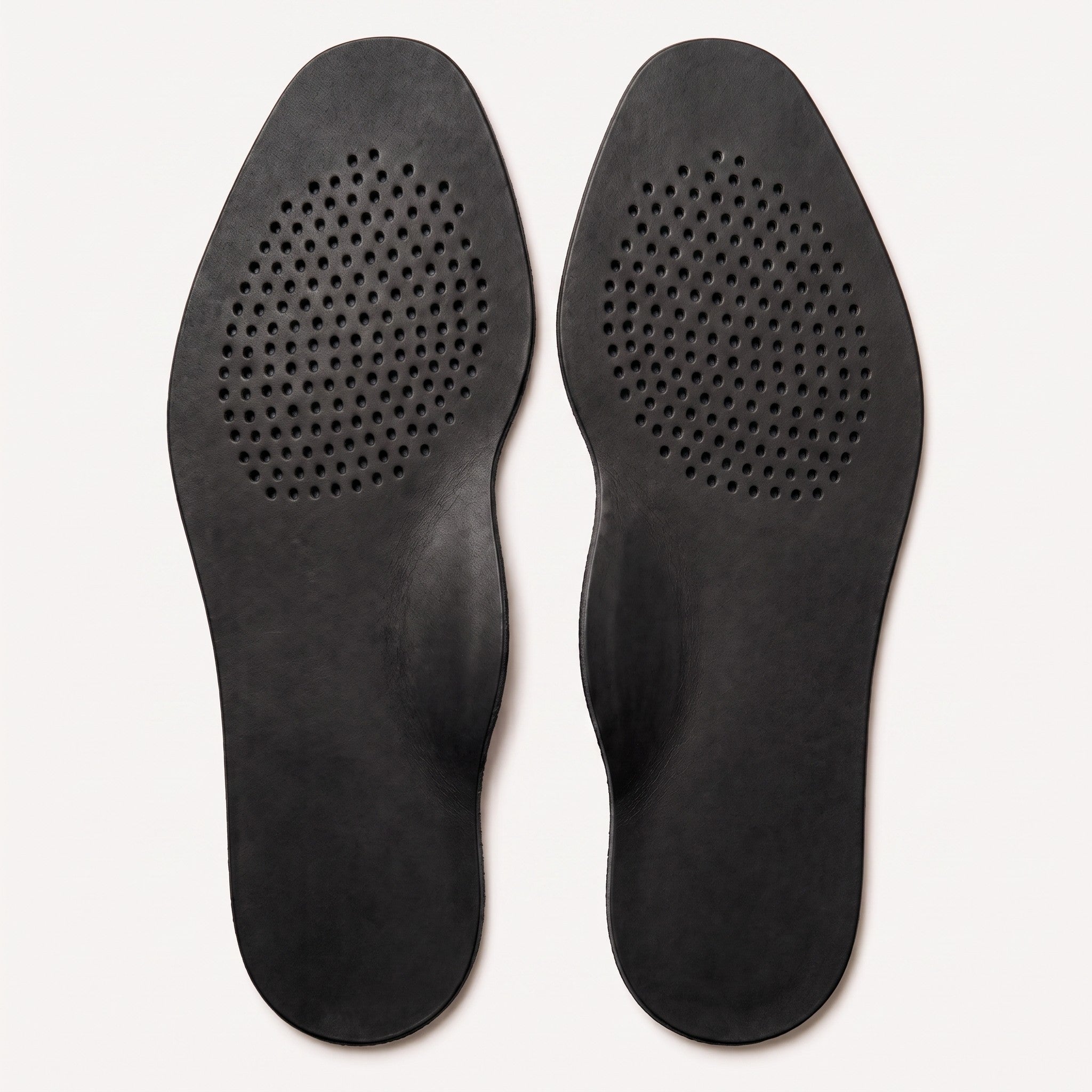Black Slim Full - Length Leather Insoles — Blaydon