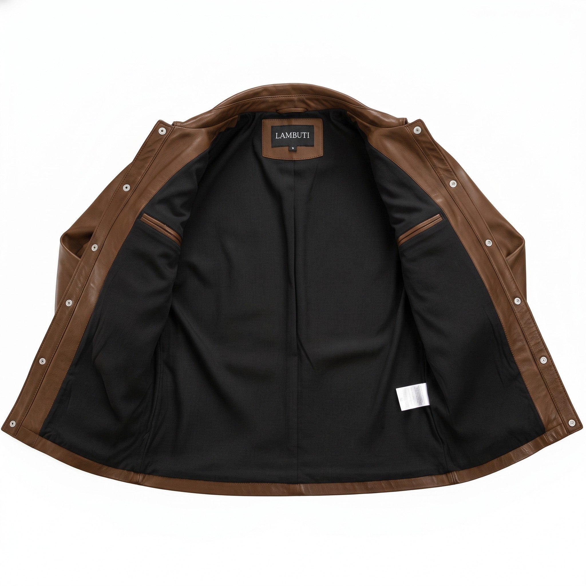 Men's Brown Leather Shirt Jacket — Cursley