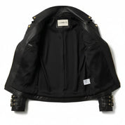 Women's Black Quilted Leather Perfecto Biker Jacket — Halifax