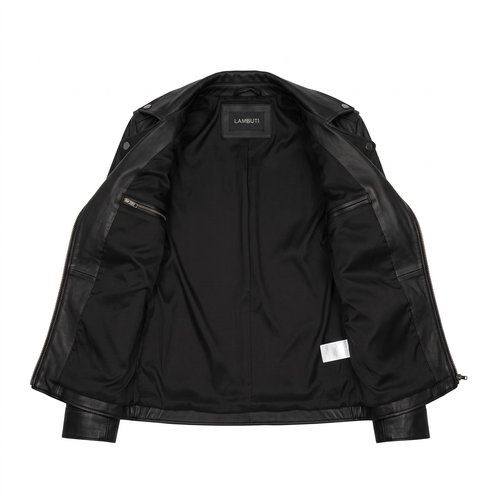 Women's Black Leather Double Rider Jacket — Osgood