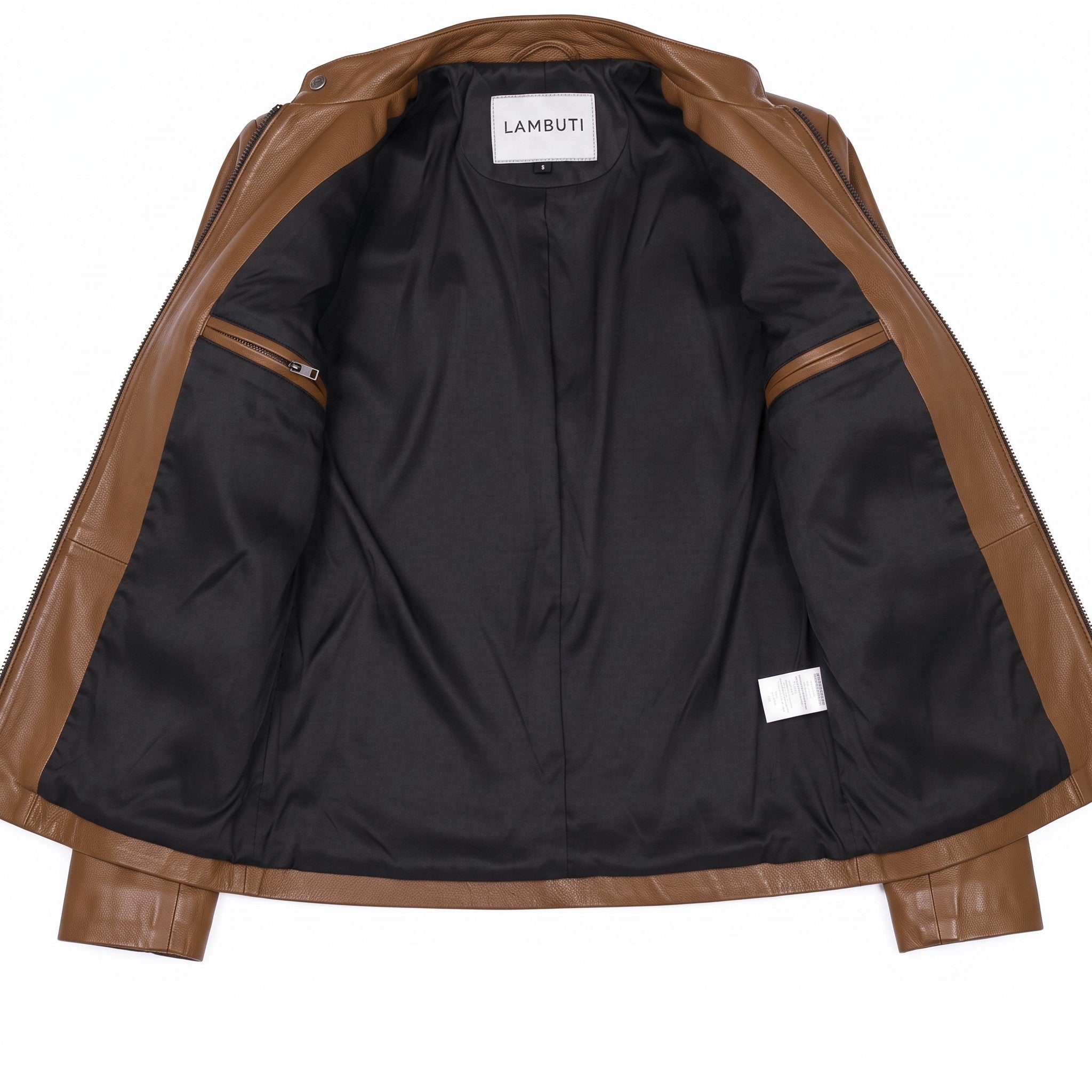 Women's Brown Leather Cafe Racer Jacket — Ingleby