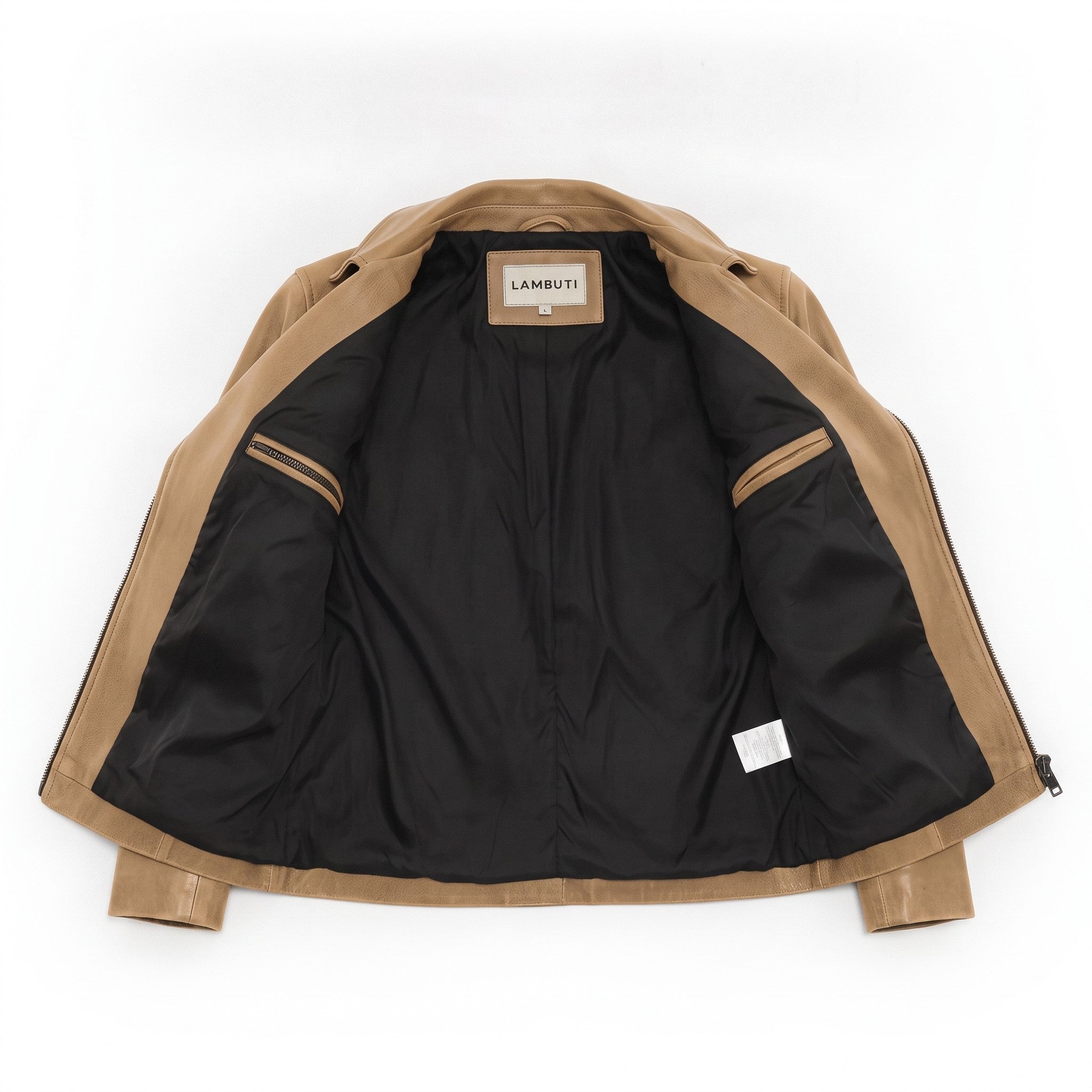 Women's Tan Leather Perfecto Biker Jacket — Cunliffe