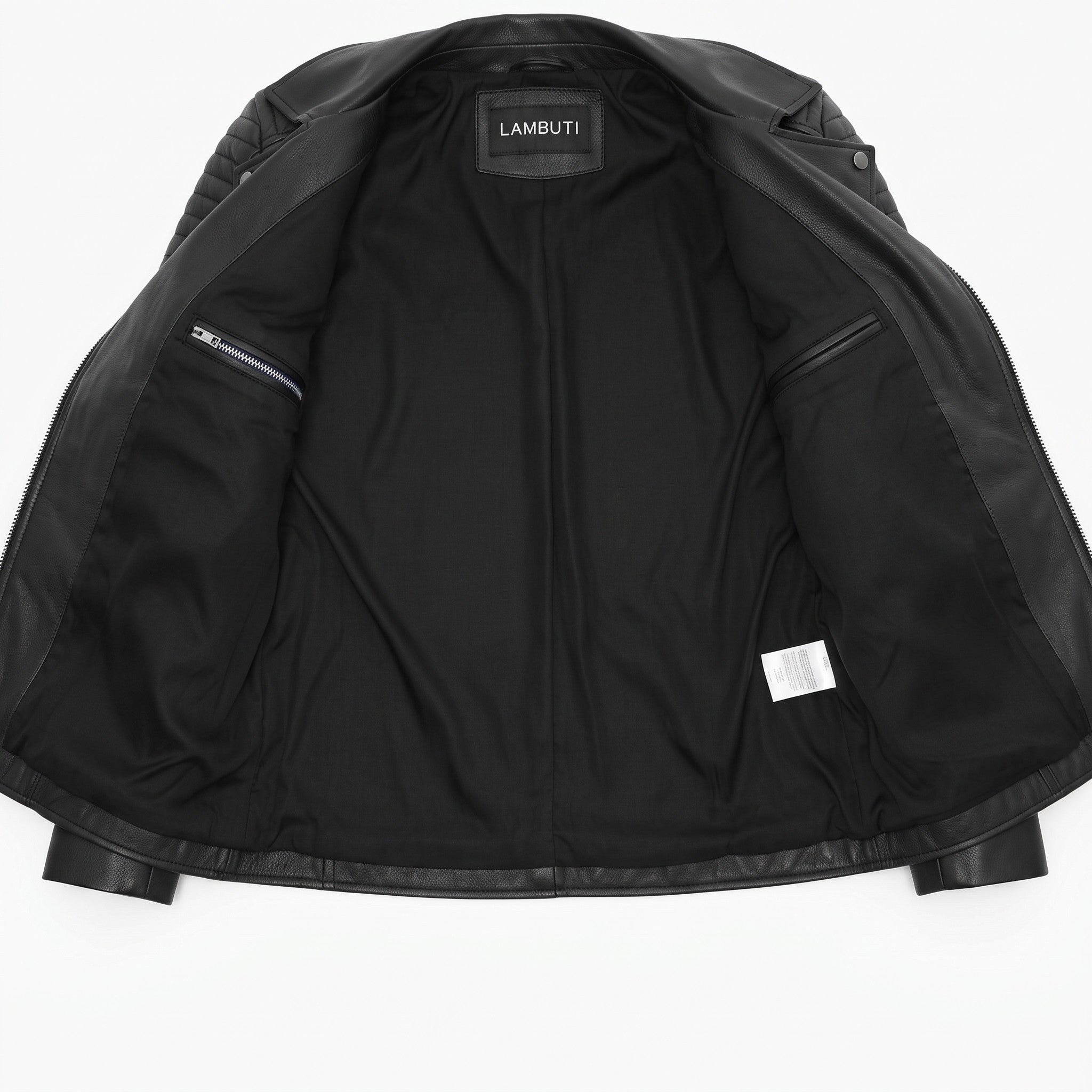 Women's Black Leather Biker Jacket — Bagendon
