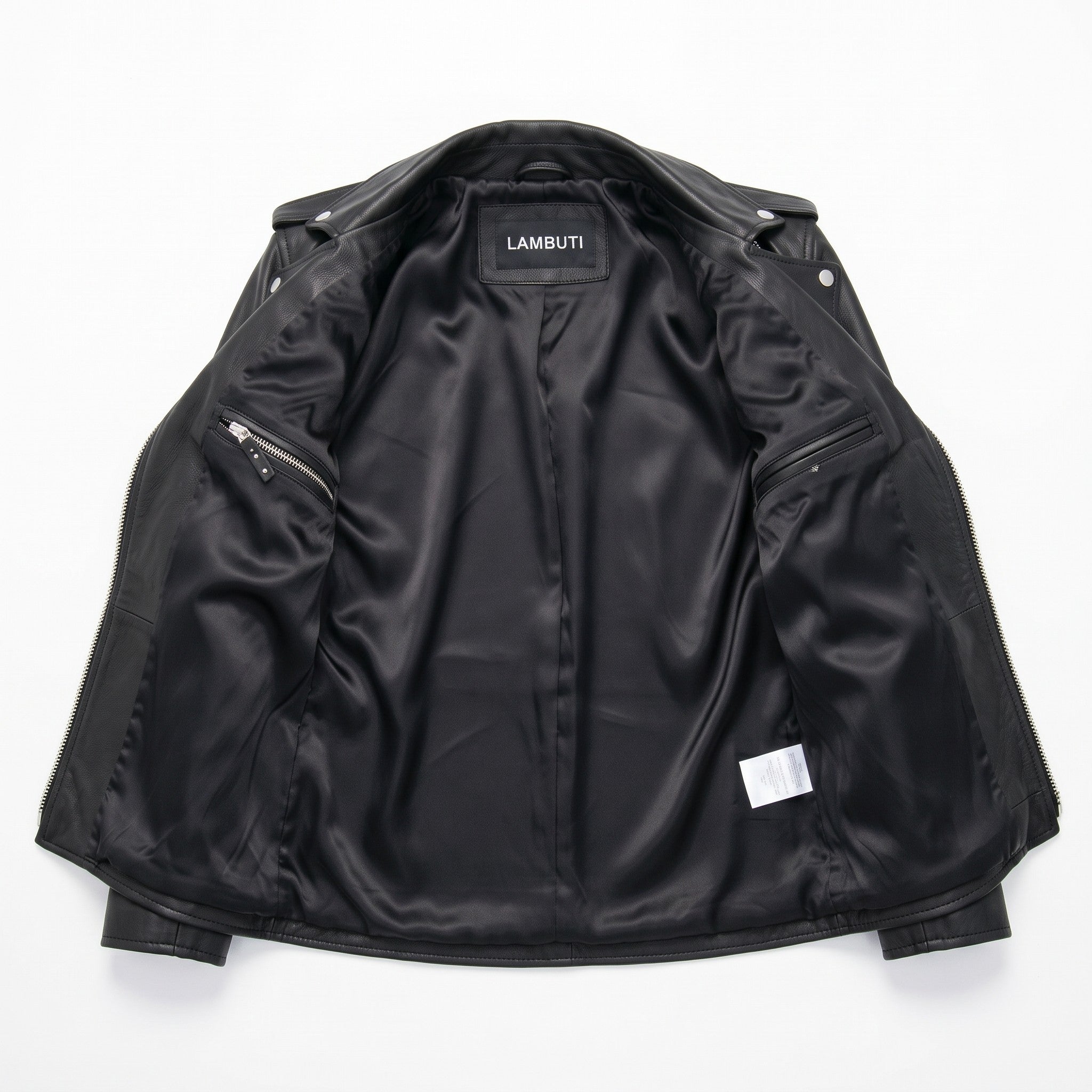 Women's Black Leather Biker Jacket — Tyndall
