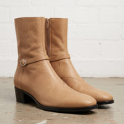 Men's Tan Plain-Toe Leather Jodhpur Boots — Fenhurst