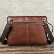 Men's Leather Crossbody Bag, 14-Inch Multifunctional Laptop Sleeve Case Shoulder Bag— Cranbourne
