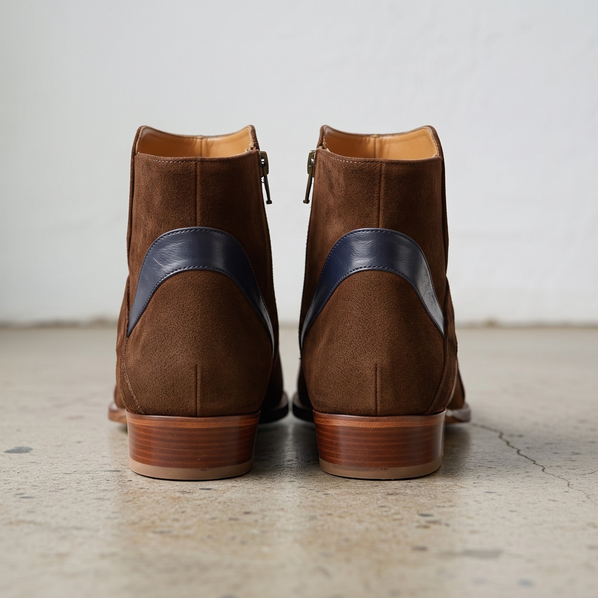 Men's Brown Plain-Toe Suede Jodhpur Boots — Harding