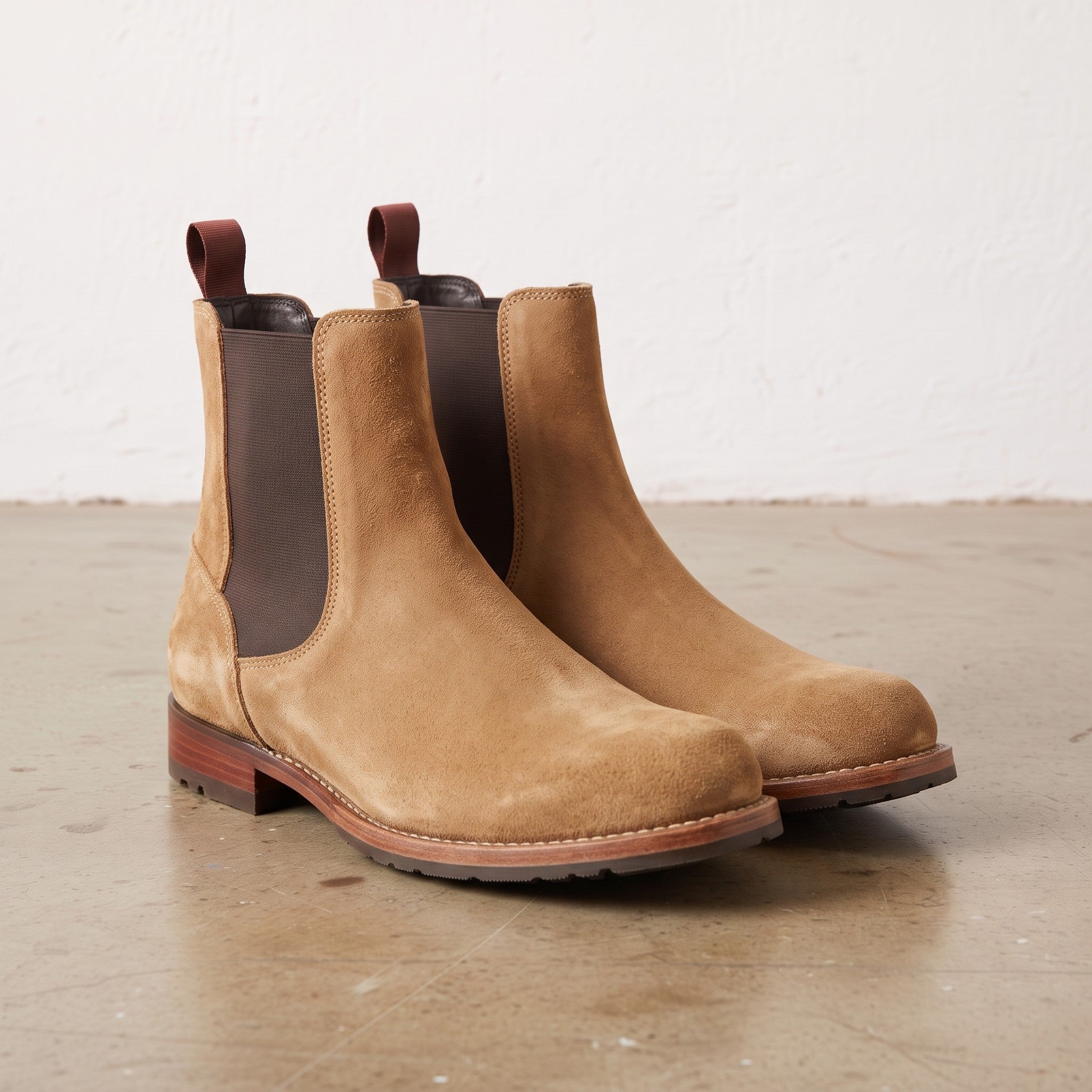Men's Tan Suede Chelsea Boots — Addingham