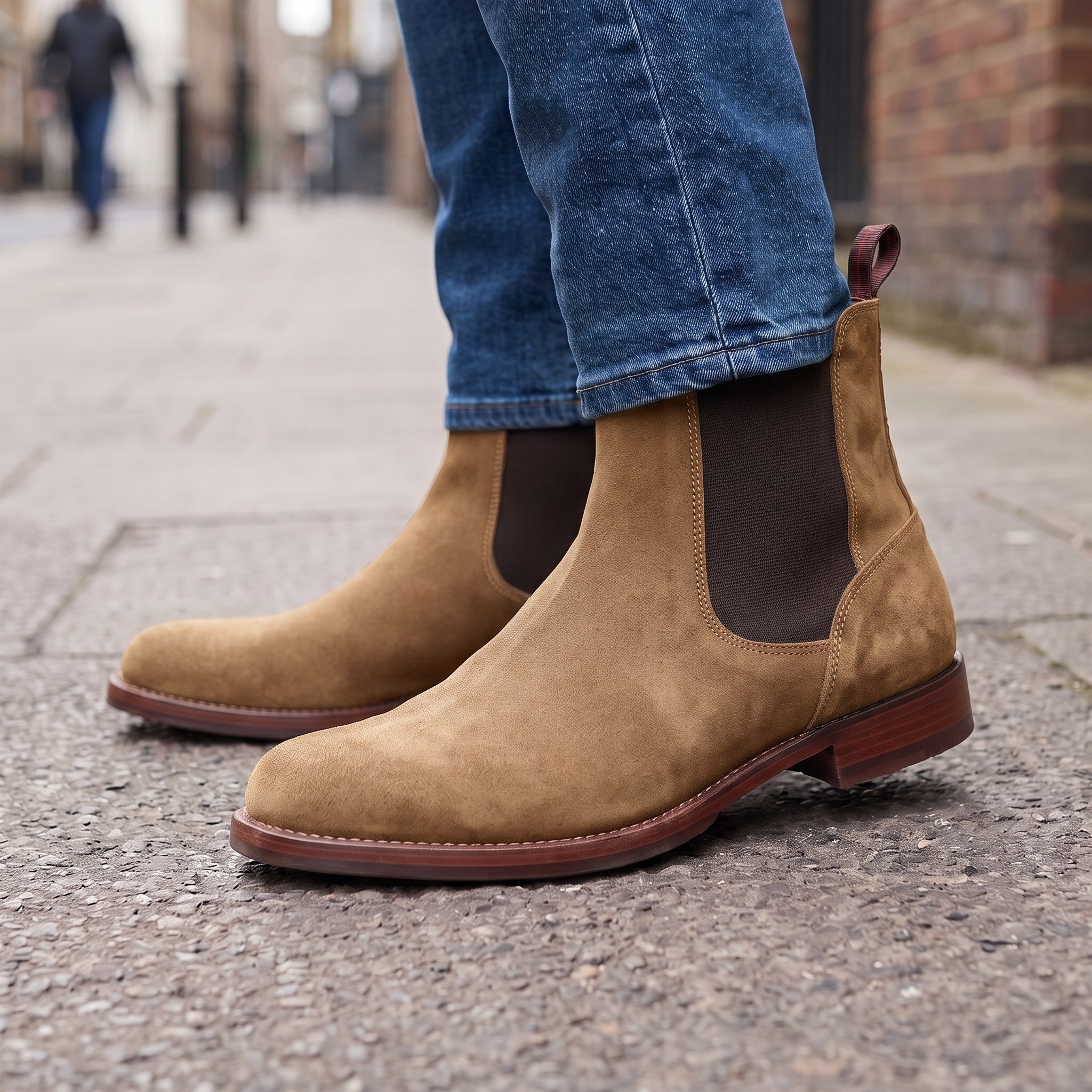 Men's Tan Suede Chelsea Boots — Addingham