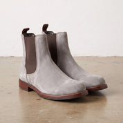 Men's Light Gray Suede Chelsea Boots — Addingham