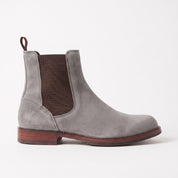 Men's Light Gray Suede Chelsea Boots — Addingham