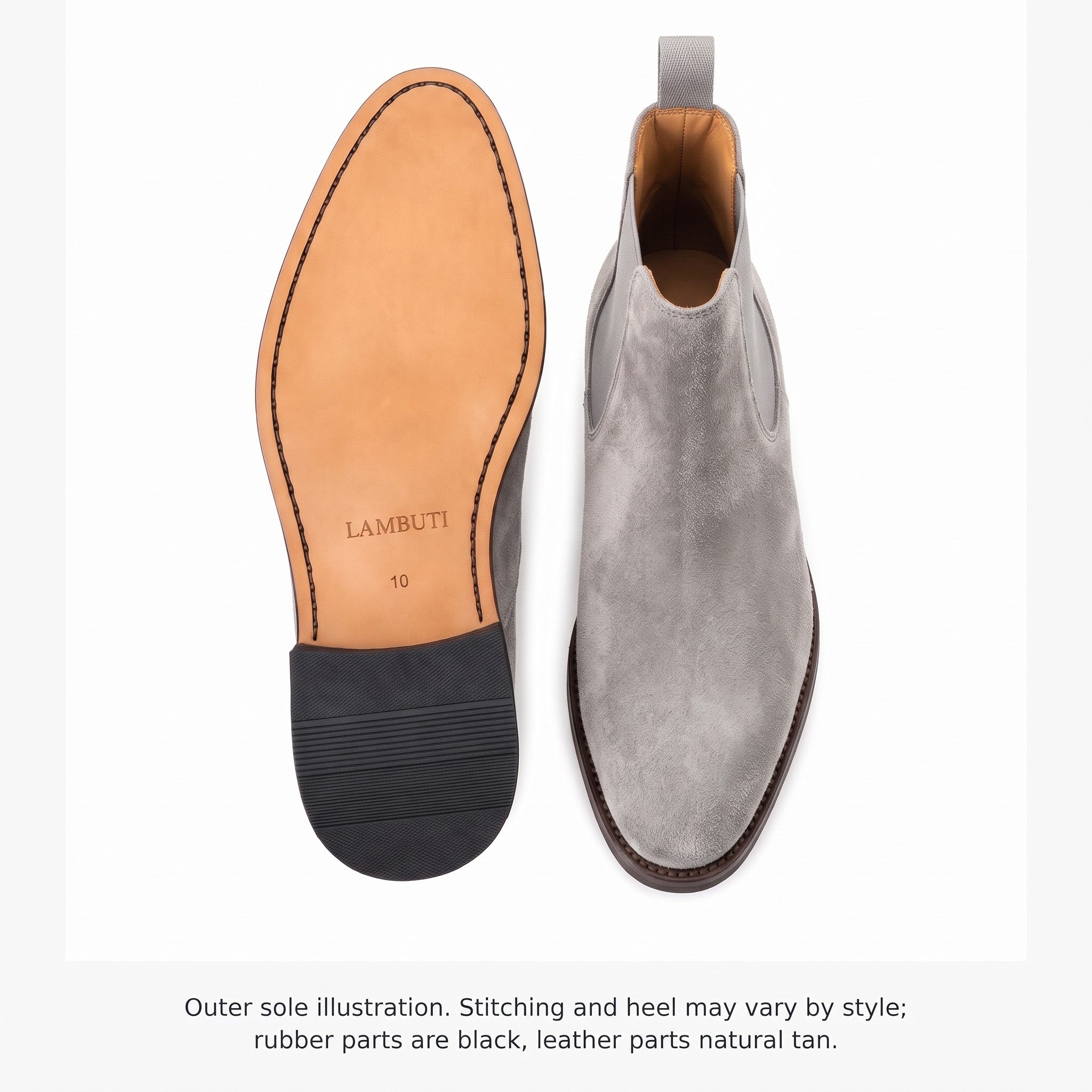 Men's Light Gray Suede Chelsea Boots — Addingham