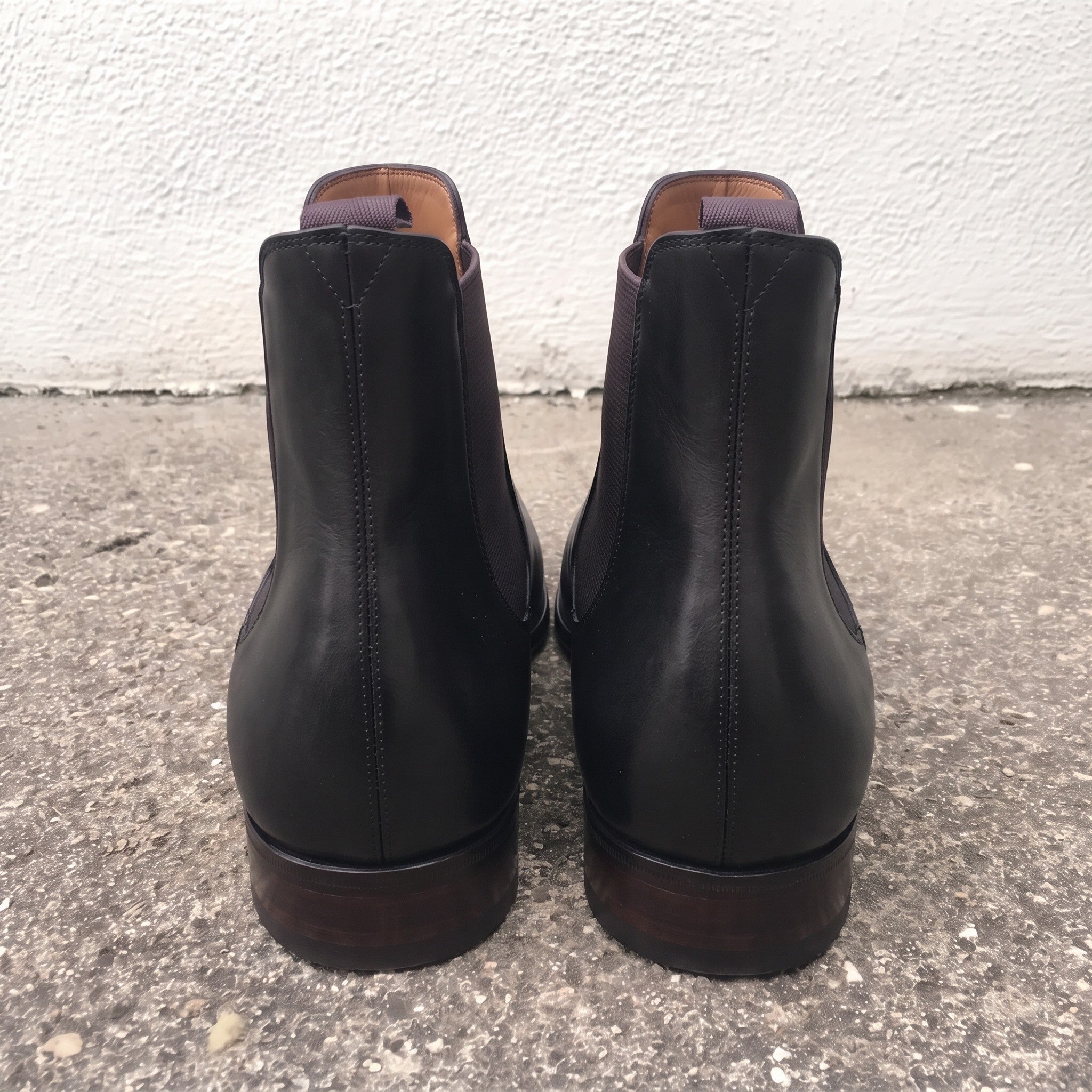 Handmade Men's Black Leather Chelsea Ankle Boots — Allington