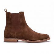 Men's Brown Suede Chelsea Ankle Boots — Denlow