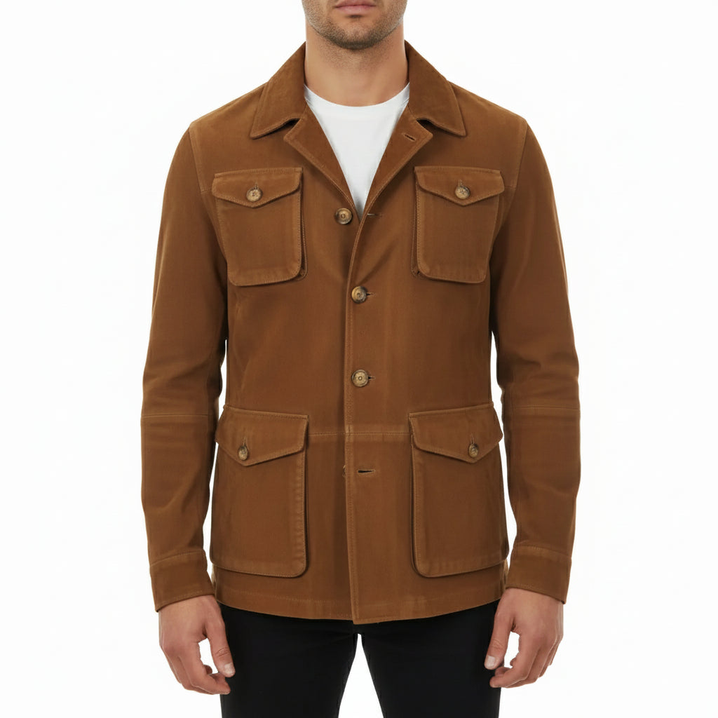 Men's Handmade Safari Suede Jacket