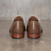 Men's Brown and Grey Two-Tone Wingtip Leather Spectator Oxfords — Edgeley