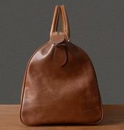 Men's Luxury Weekender Leather Luggage Duffel Travel Bag