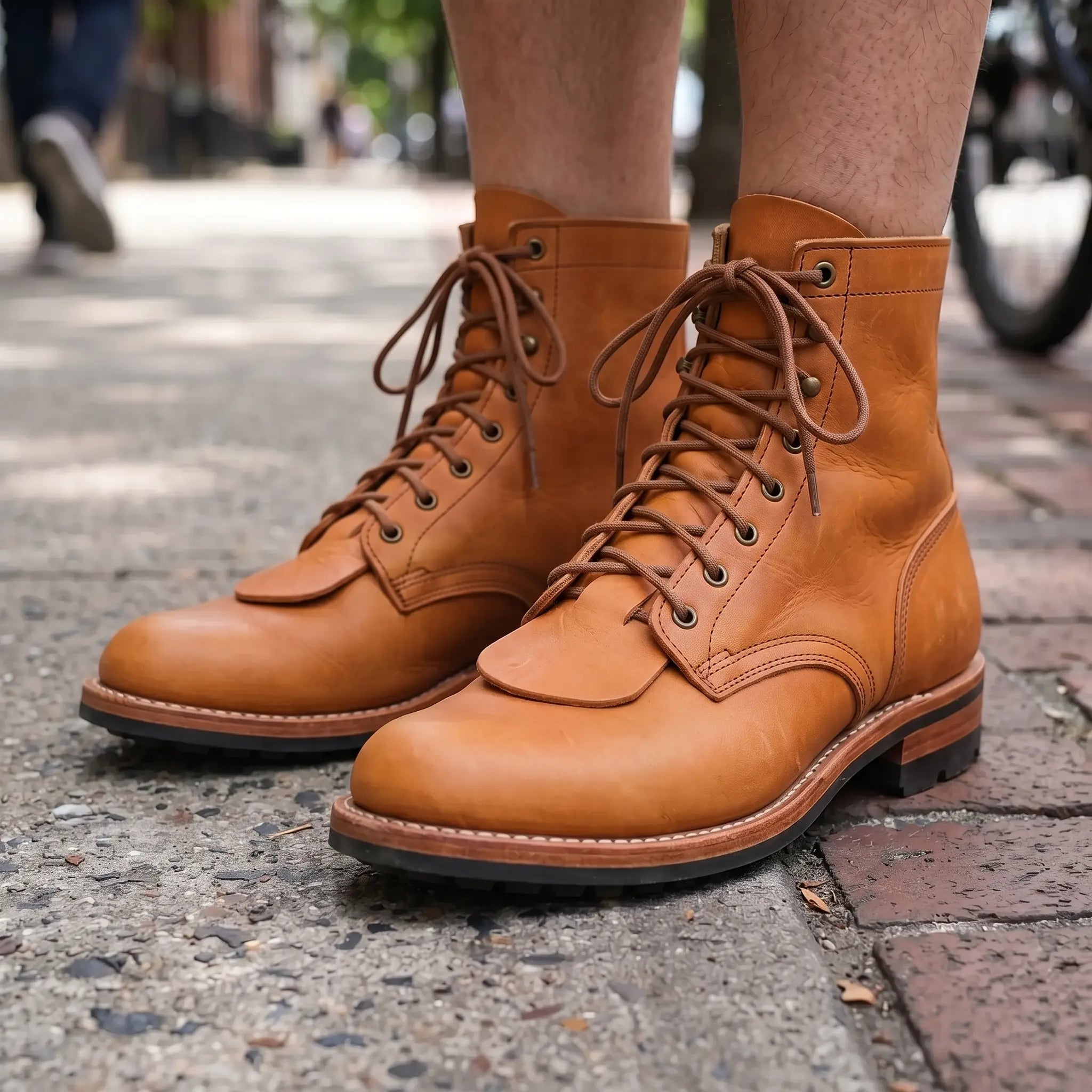 Orange Leather Kiltie Accessory - False tongues — Acwortham