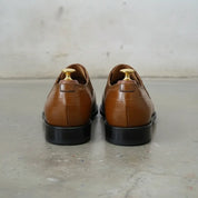 Men's Cognac Crocodile-Embossed Leather Oxfords — Wroxton