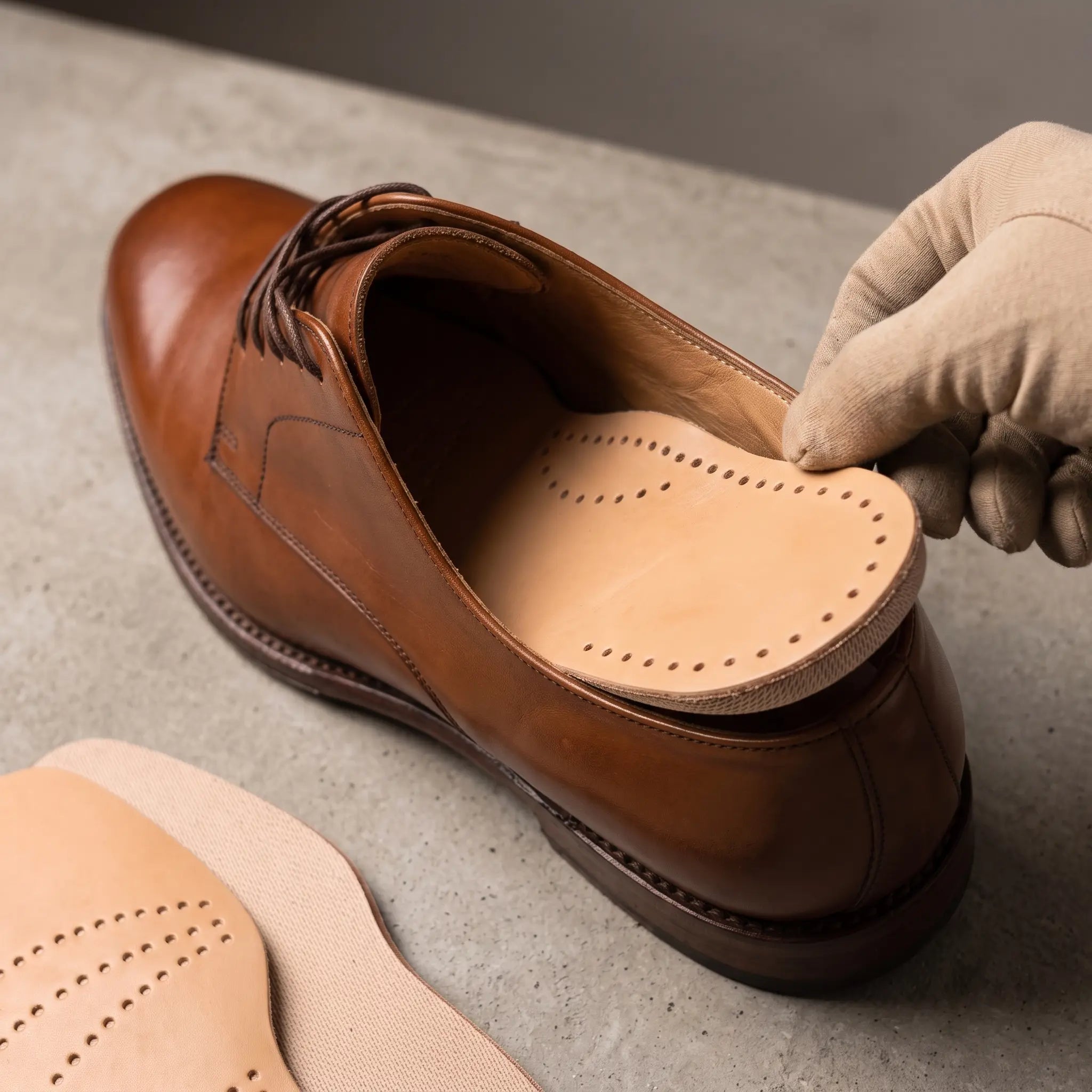 Tan Full-Grain Leather Insoles — Acrest
