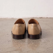 Men's Tan Apron-Toe Leather Loafers — Hargreaves