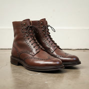 Handcrafted Men's Wingtip Brogue Lace-Up Boot