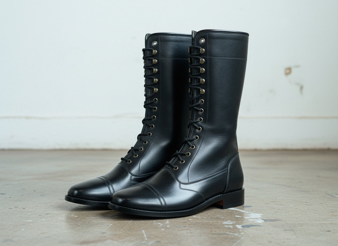 New Handmade Mens Style Superb Leather Boots Long Men Boot Leather