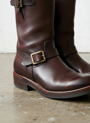 Handcrafted Maroon Leather Work Boots for Men